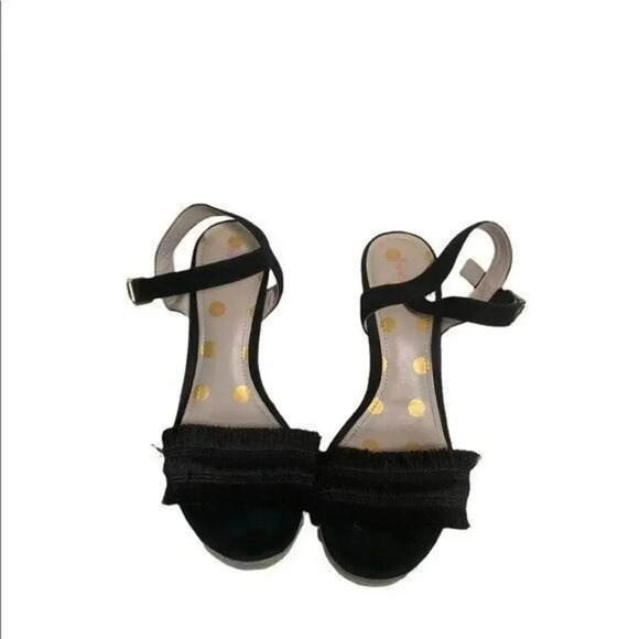 Boden Black Wedge Espadrille Sandal - Picture 1 of 10